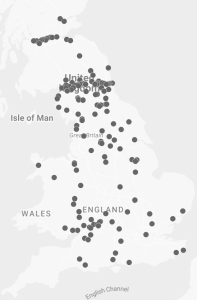 Map with sites plotted