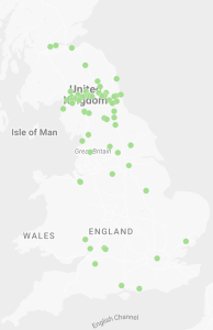 Map with sites plotted