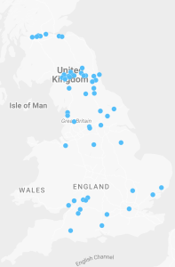 Map with sites plotted