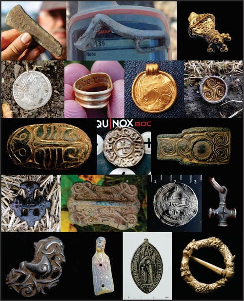 A collage of some of the most important detector finds from Innlandet County