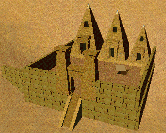 A view of the completed model of the tomb of Sen-nedjem