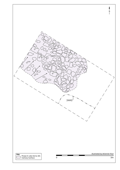 Trench 1, Phase 5 surface (1017)